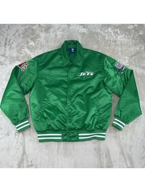 RARE LIMITED Kith x NFL New York Jets Satin Bomber Jacket ‘Luna’ Green Size S